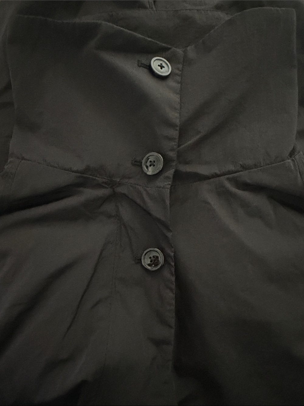 Massimo Dutti High Puff Neck Windbreaker Bomber Jacket Black M - Picture 8 of 8
